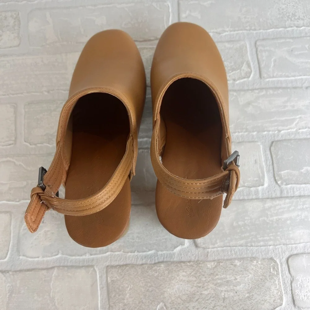 Universal Thread Watson Clogs Womens 7.5 Brown Faux Leather Slingback Platform - Picture 4 of 12